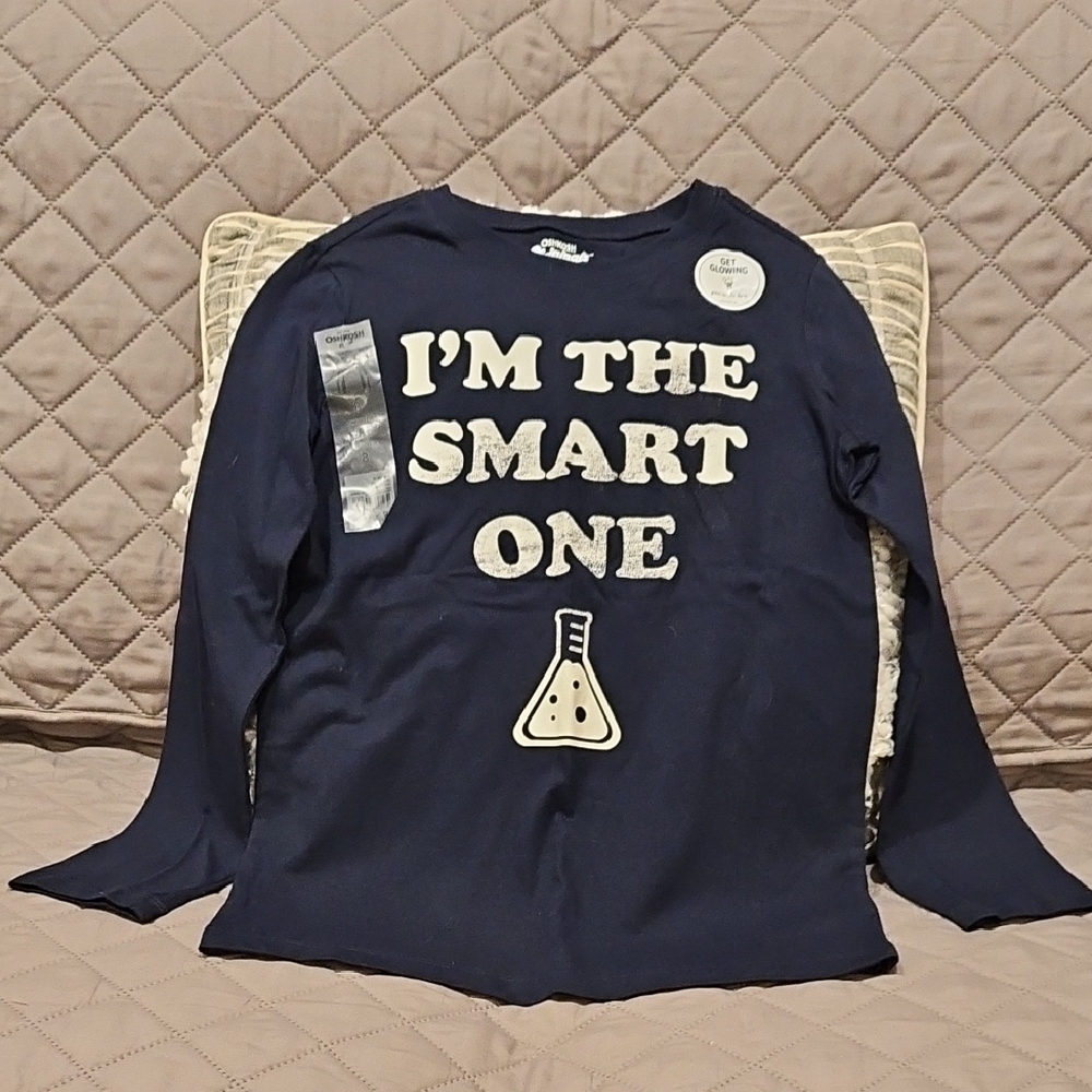 OshKosh B'gosh Blue and White Long Sleeve " Glow In The Dark" Tee